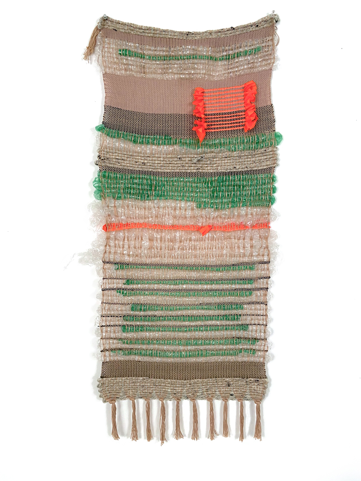 Untitled (Orange Flag), 2020, 38 x 16 inches